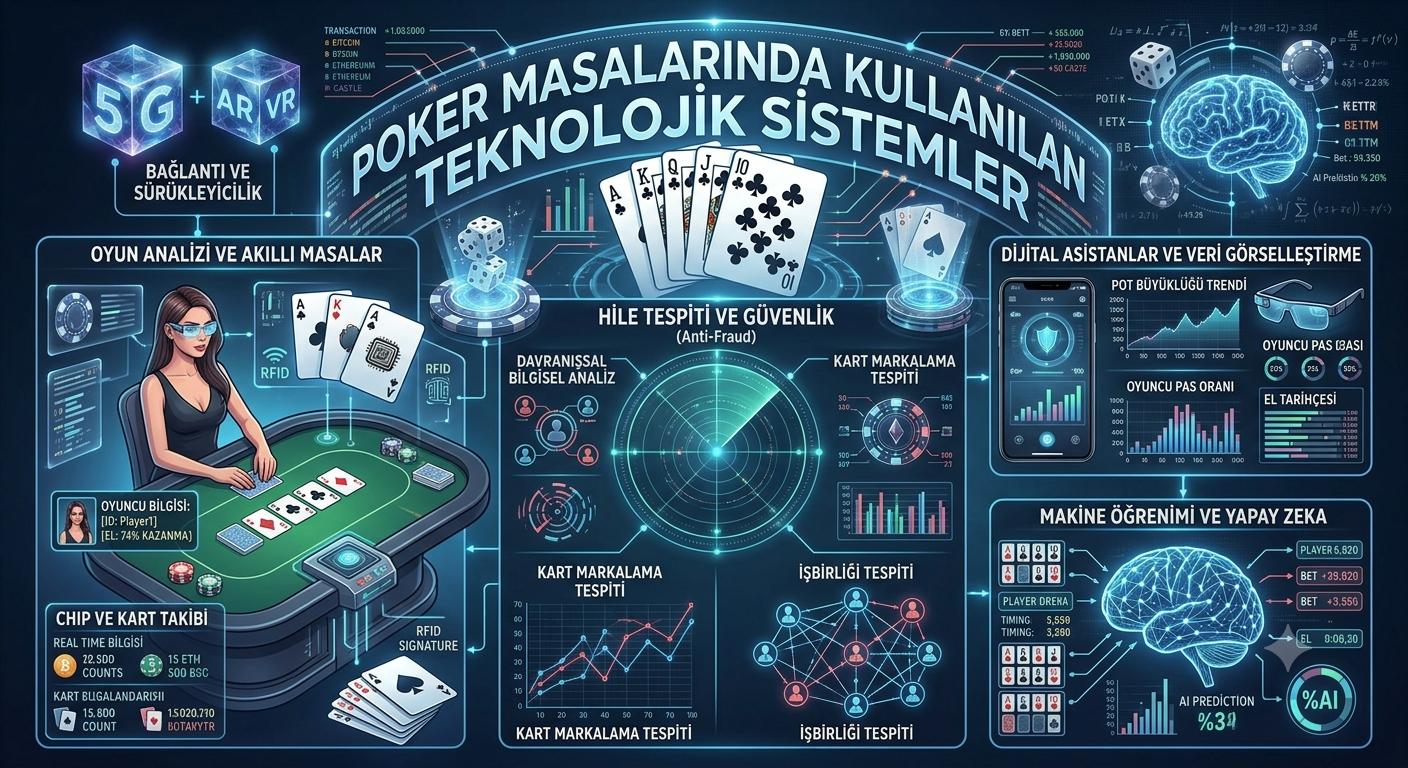 Poker Masalarında Kullanılan Teknolojik Sistemler