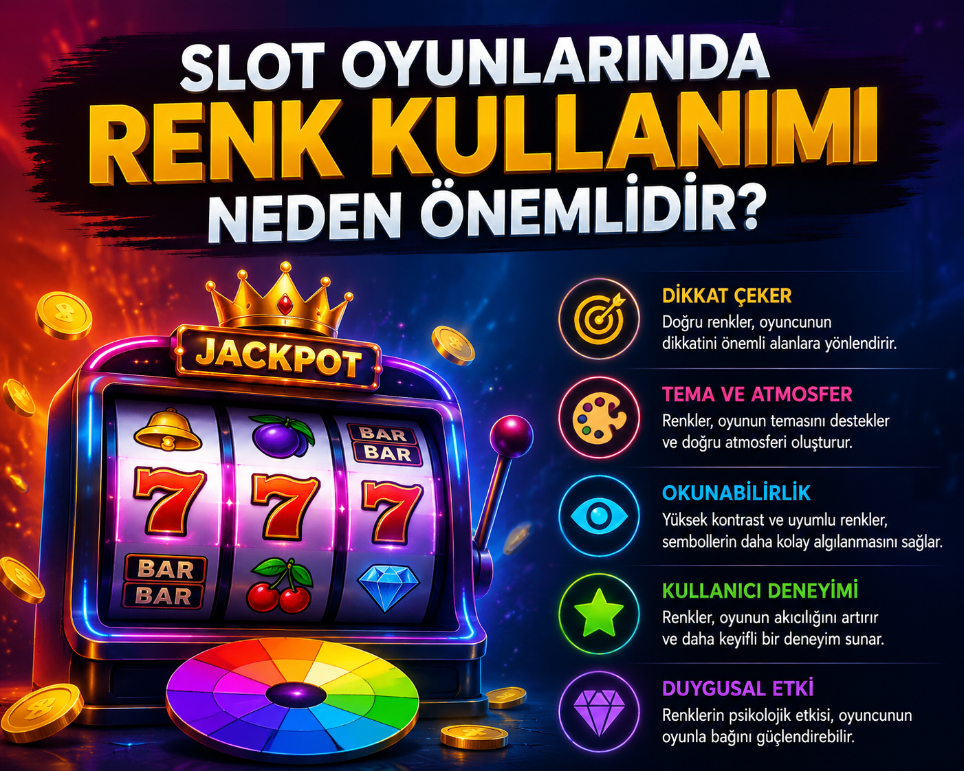 Slot Oyunlarında Renk Kullanımı Neden Önemlidir?