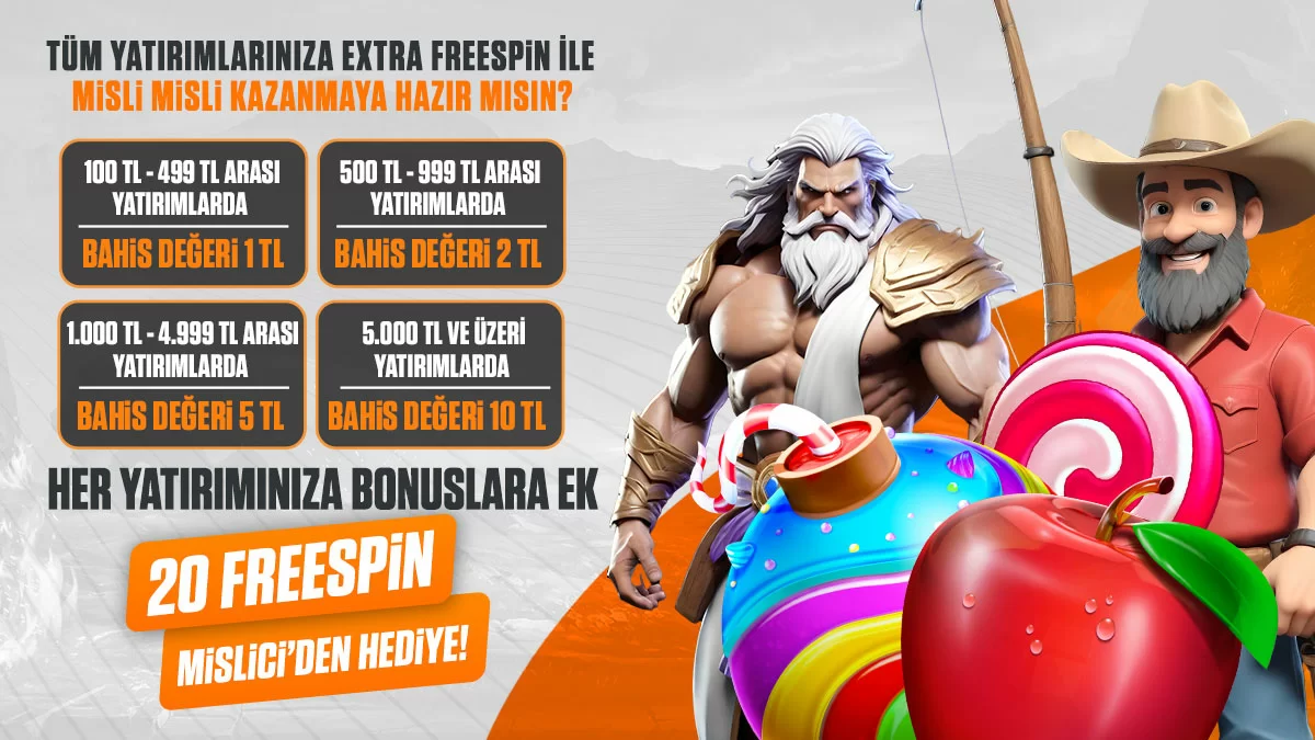 TÜM YATIRIMLARINIZA EXTRA FREESPİN
